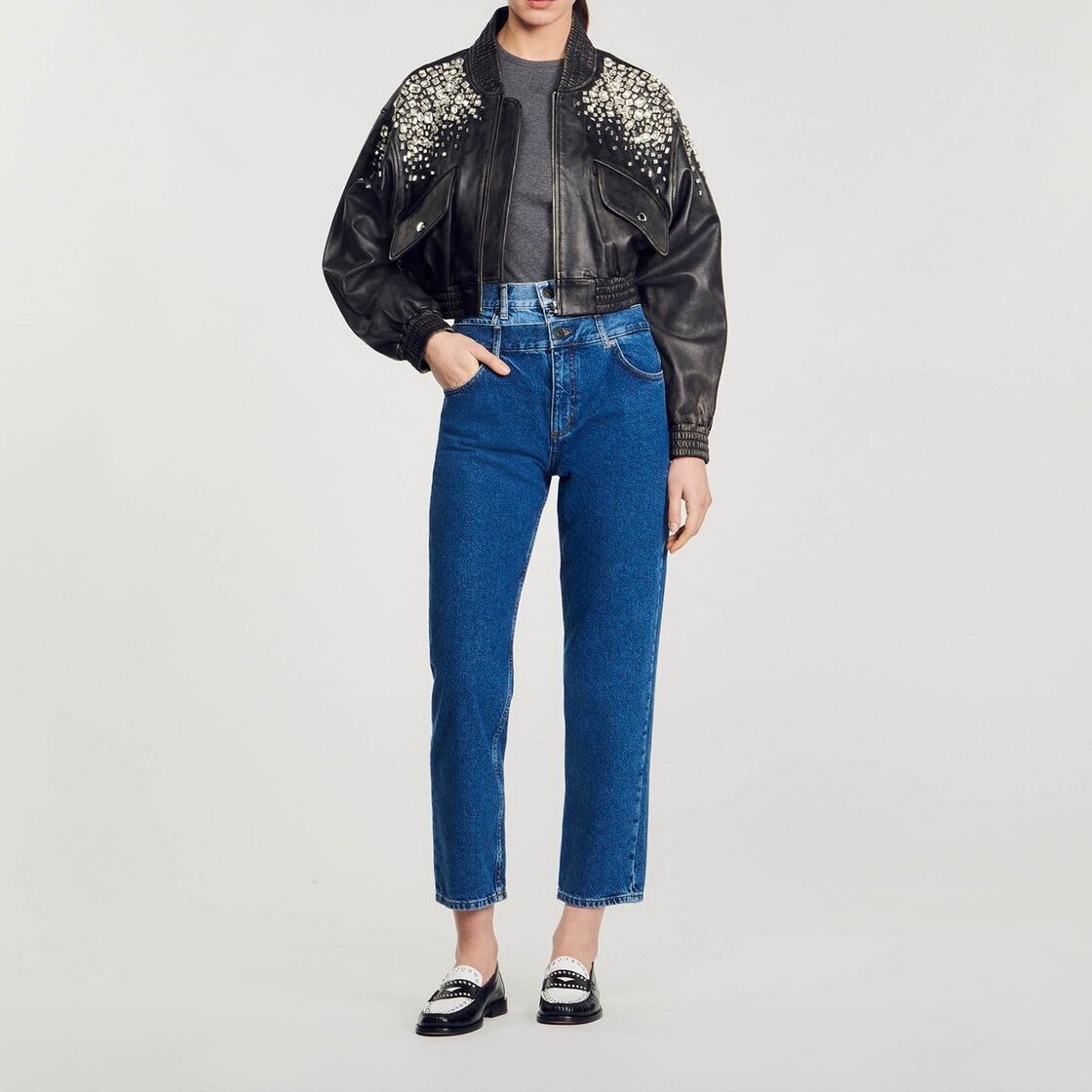 Trompe l'œil mom jeans Sandro second-hand photo 5