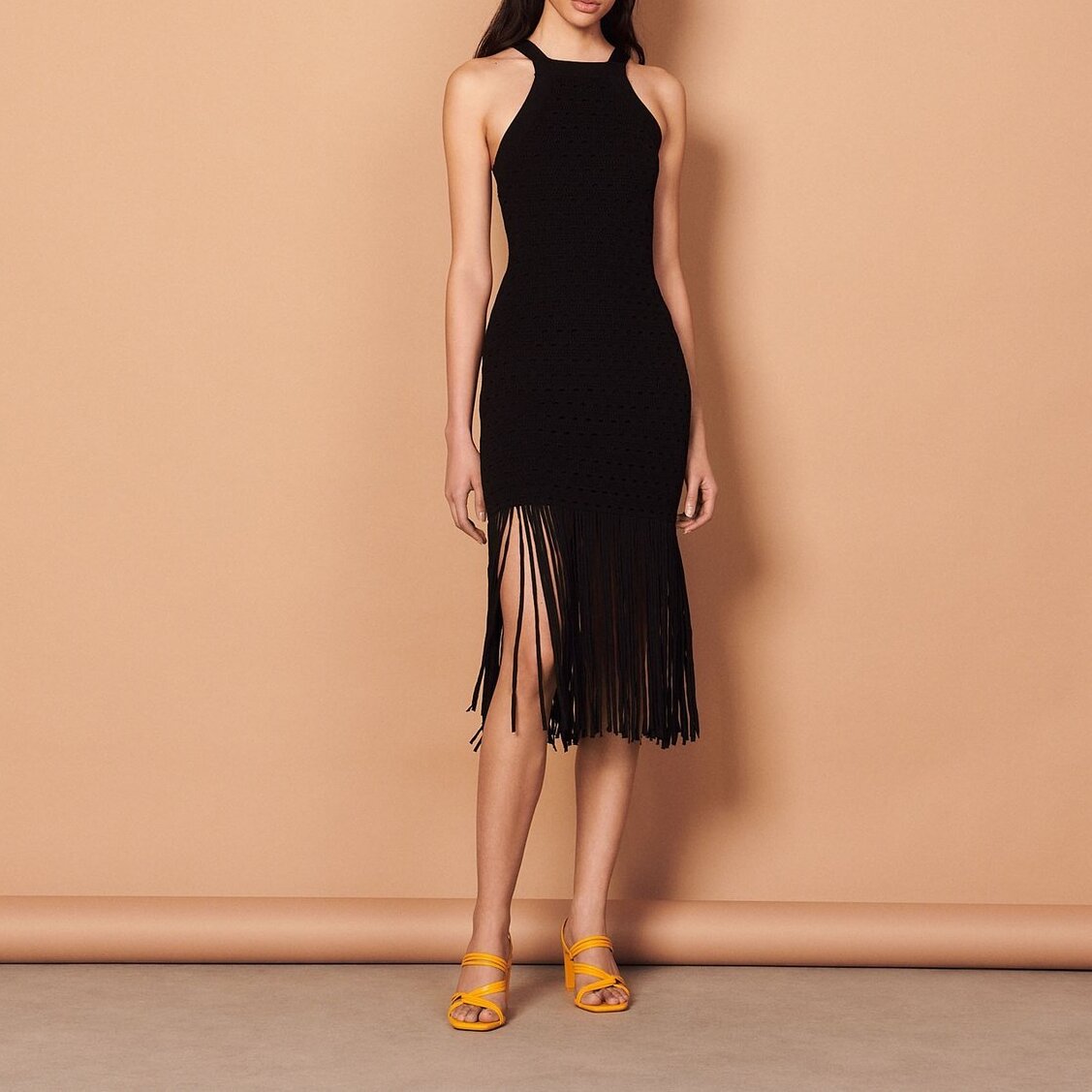 Fringe knit midi dress Sandro second-hand photo 2