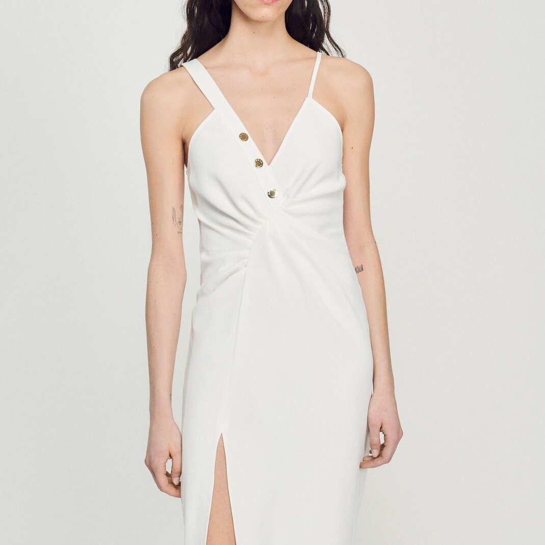 Long asymmetric dress Sandro second-hand photo 5
