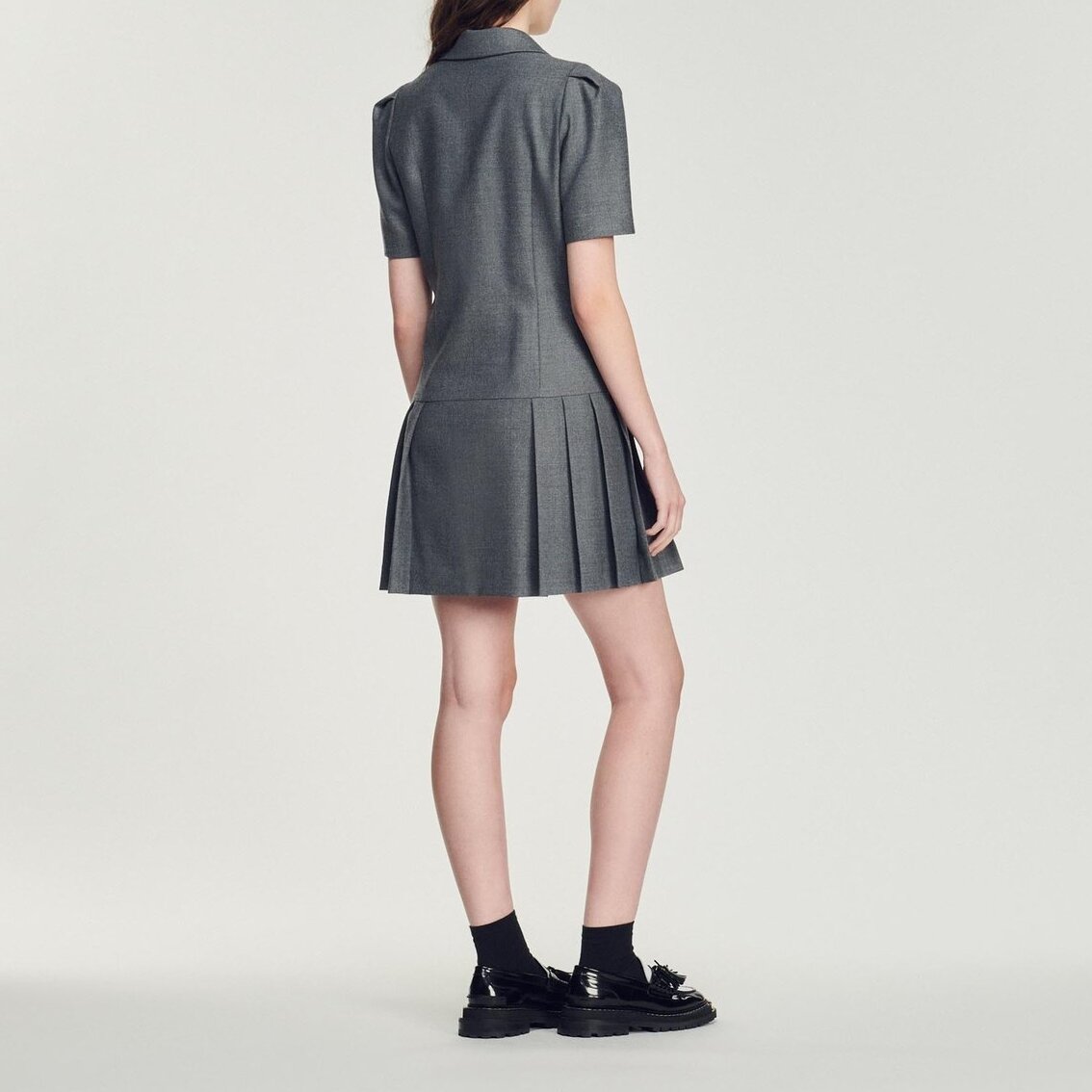Short dress with tailored collar Sandro second-hand photo 6
