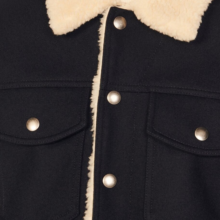 Imitation sheepskin lined Jacket Sandro second-hand photo 3