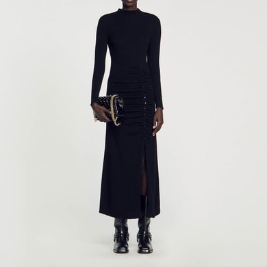 Robe longue en Maille froncée Sandro seconde main photo 2