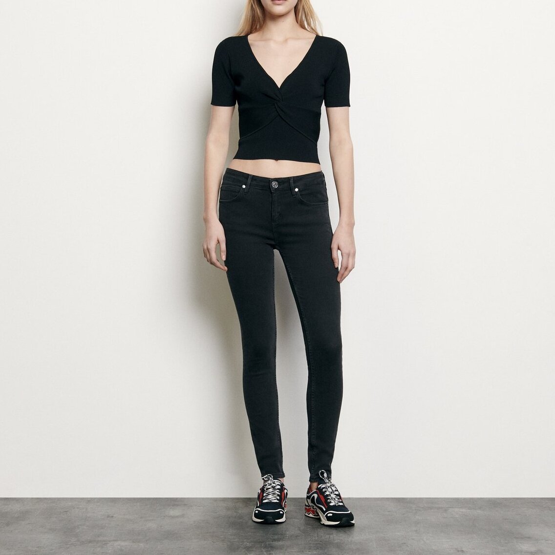 Ribbed knit cropped top Sandro second-hand photo 5