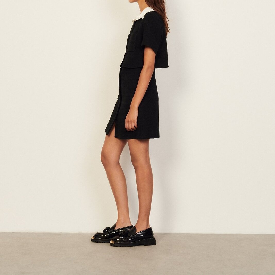 Robe courte en tweed Sandro seconde main photo 4