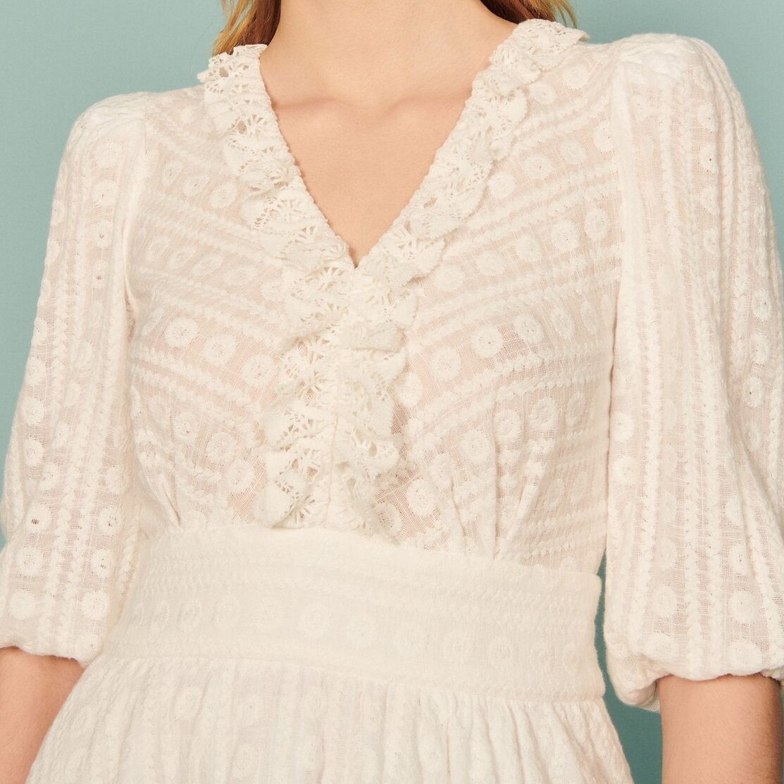 Broderie anglaise dress Sandro second-hand photo 5