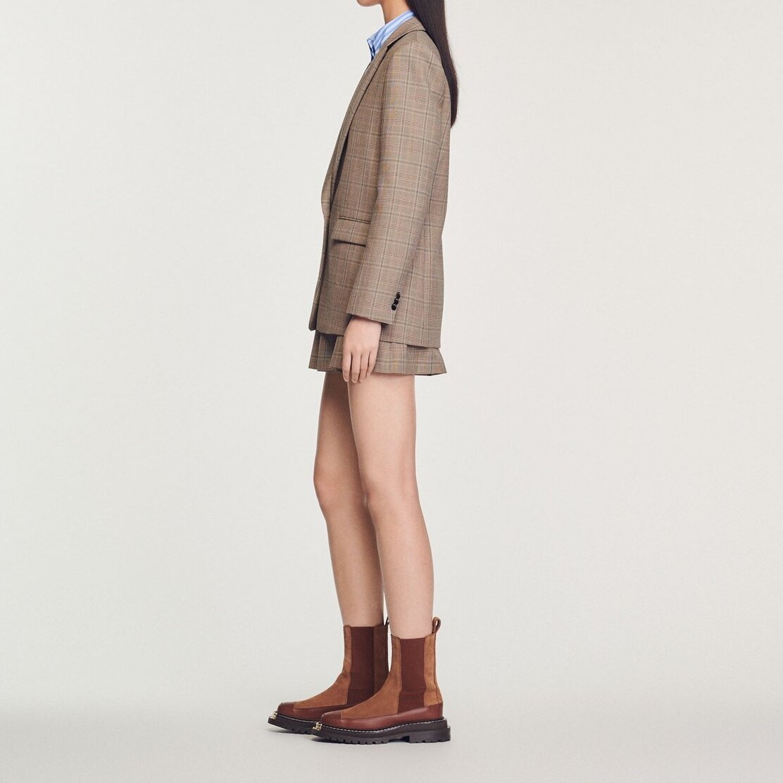 Veste de tailleur à carreaux seconde main