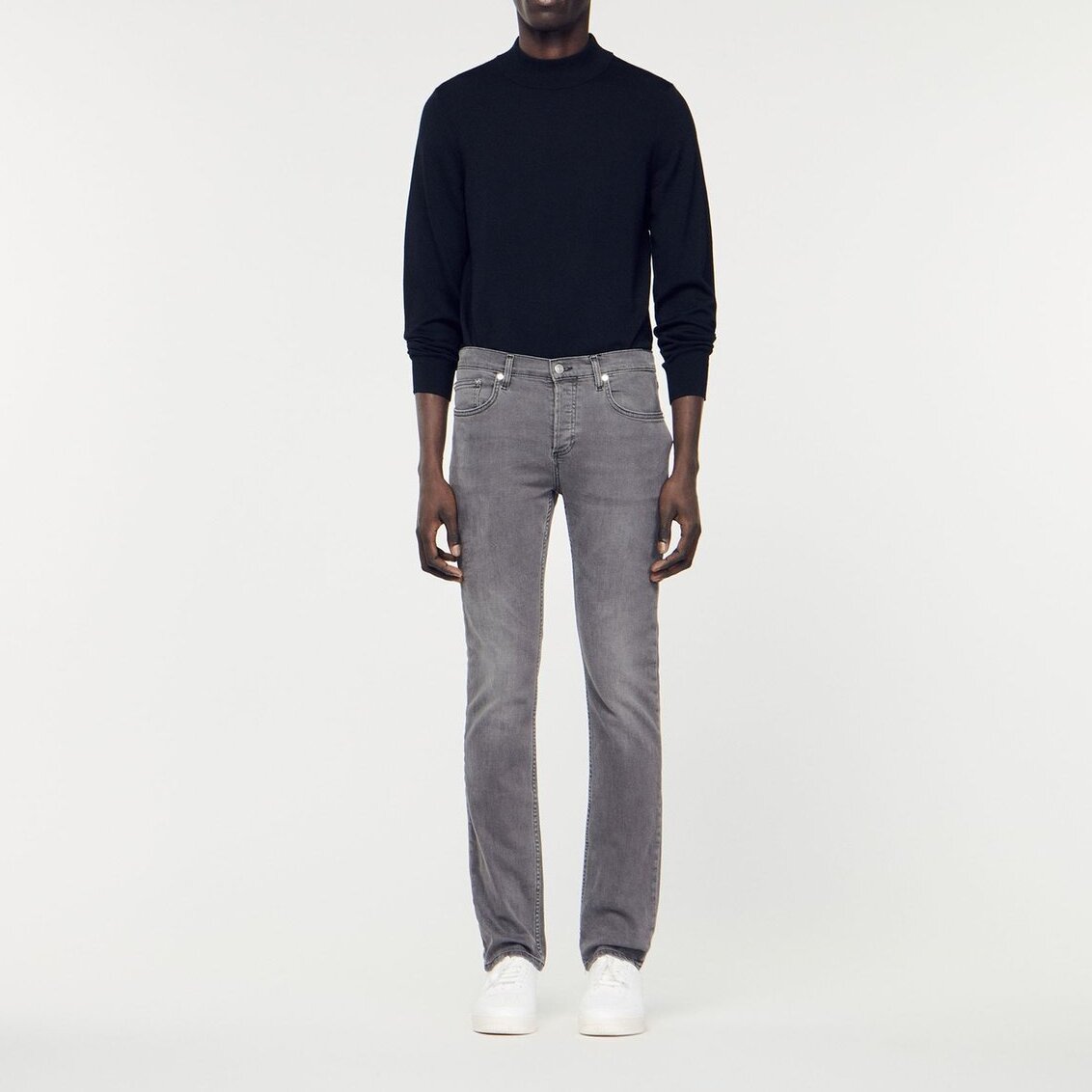 Washed grey jeans Sandro second-hand photo 2