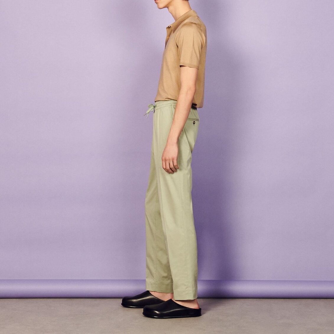 Cotton carrot-fit Trousers Sandro second-hand photo 4