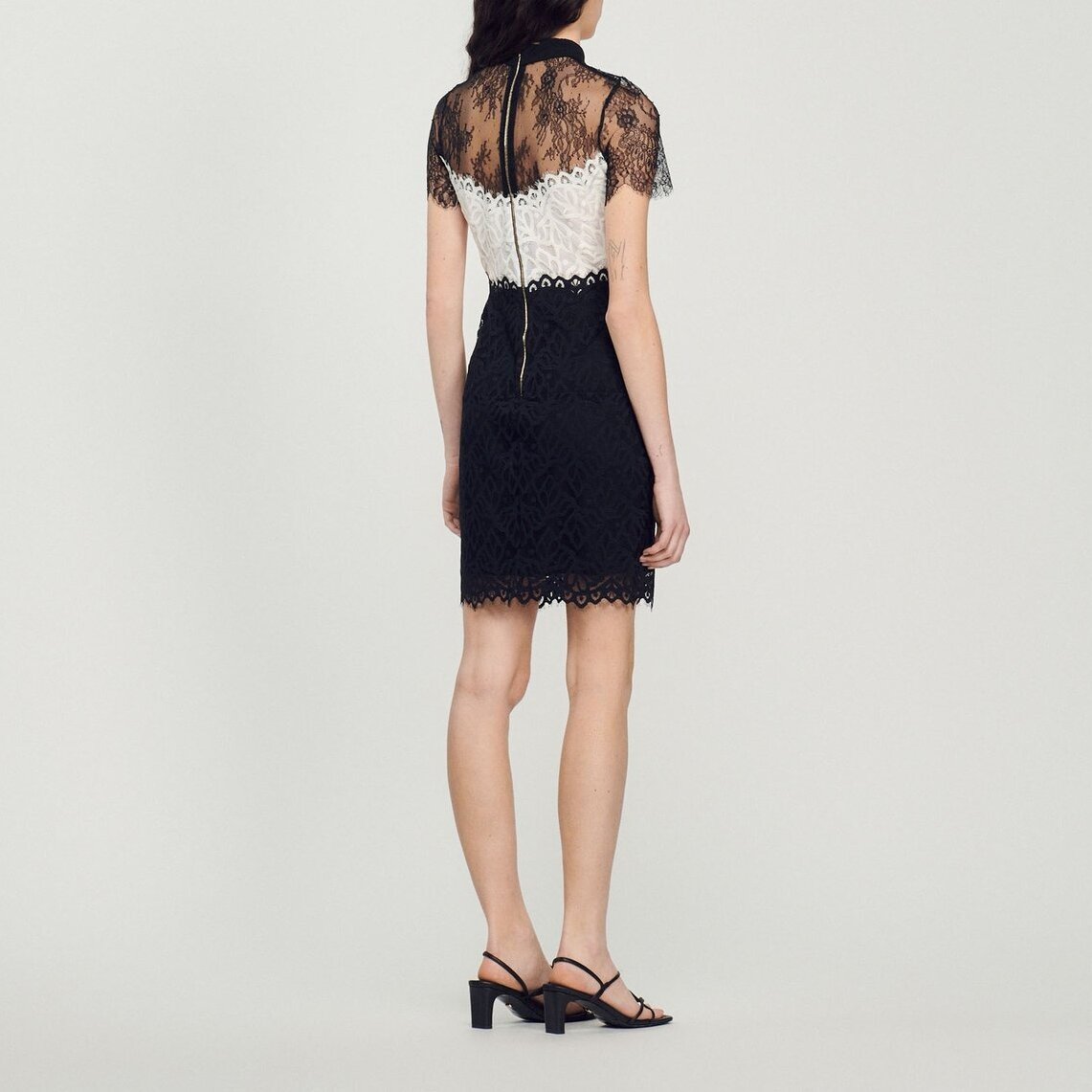 Robe en dentelle bi-couleur Sandro seconde main photo 6