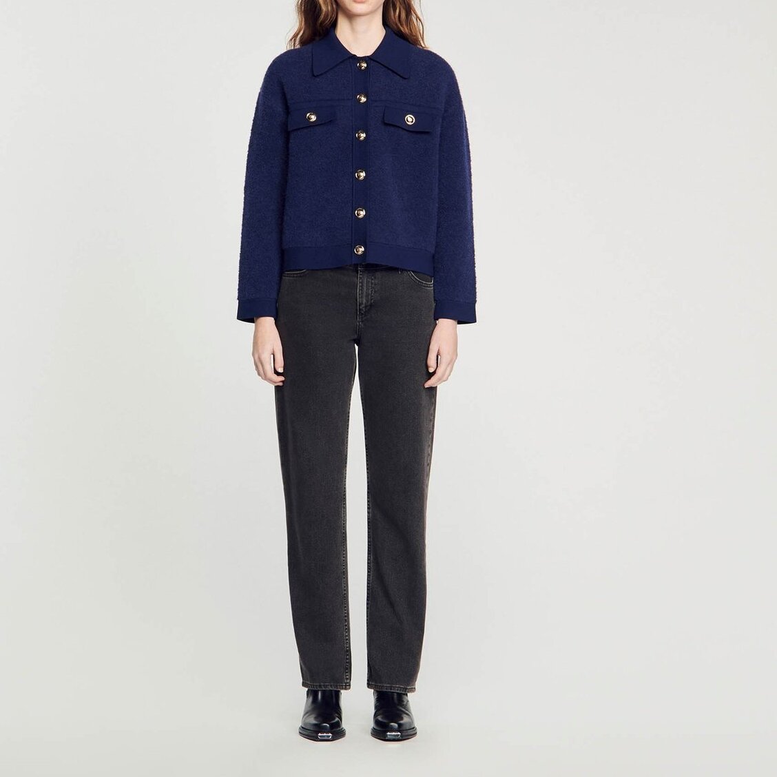 Terry knit cardicoat Sandro second-hand photo 3