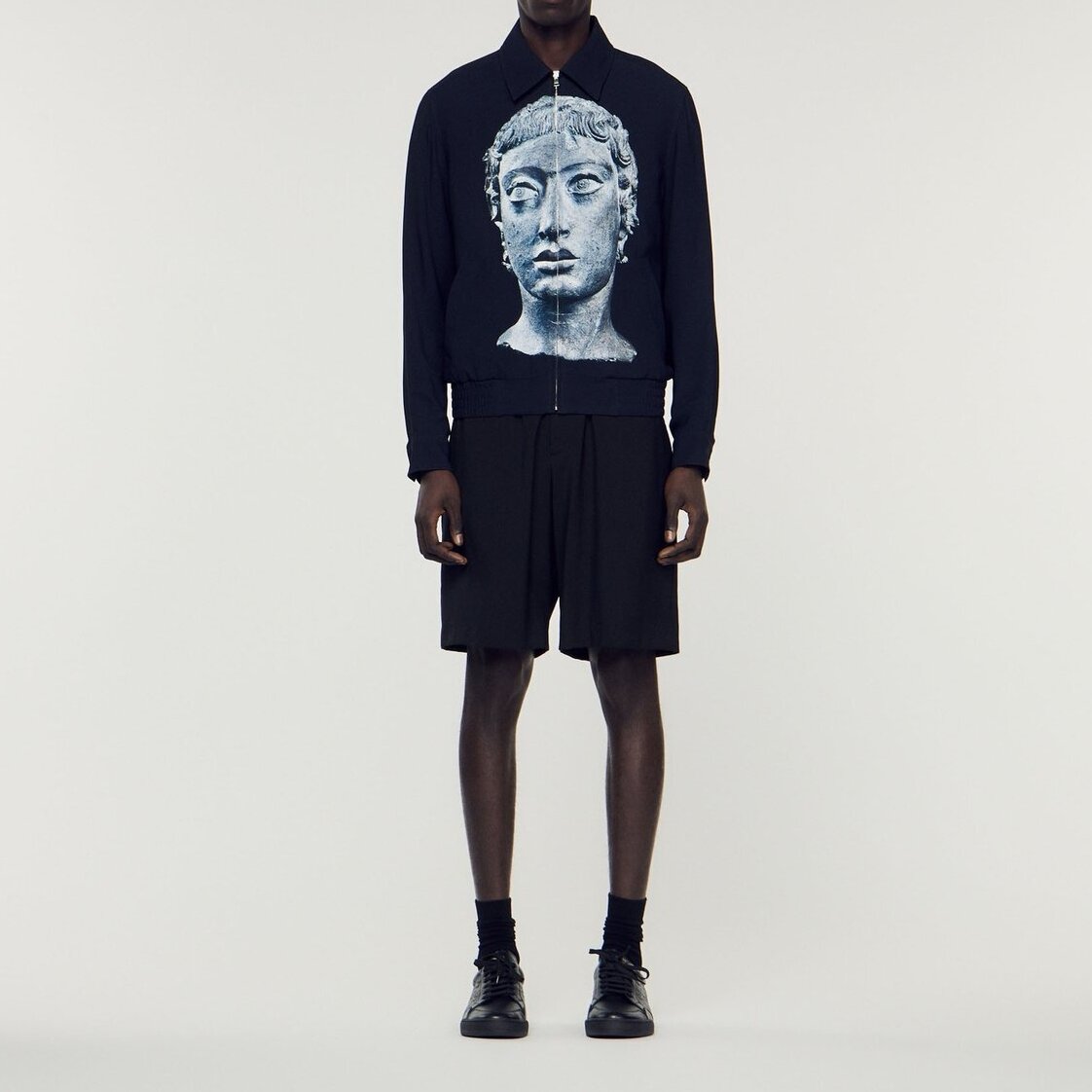 Blouson Noir Sandro seconde main photo 3