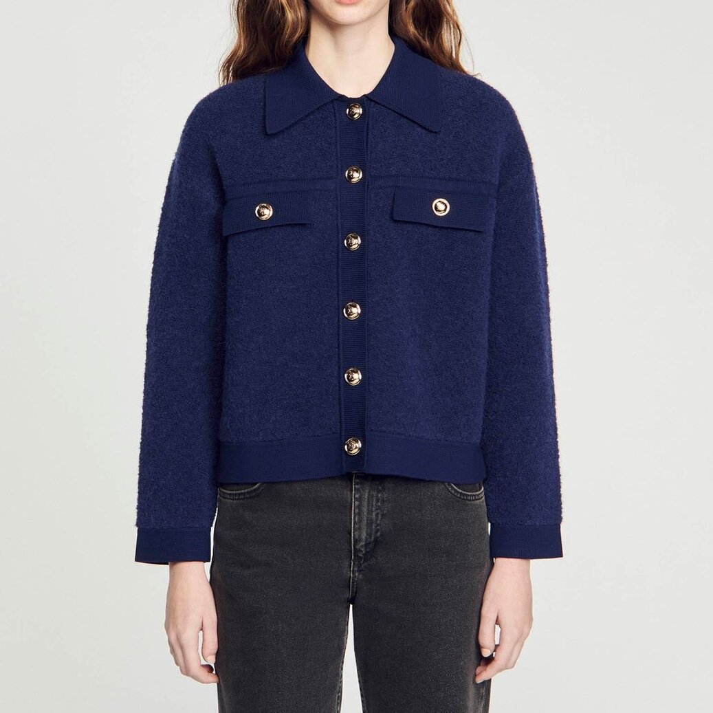 Terry knit cardicoat Sandro second-hand photo 5