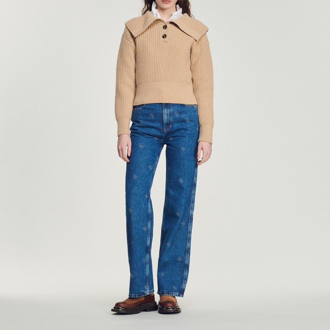 Cropped knit Sweater Sandro second-hand photo 3