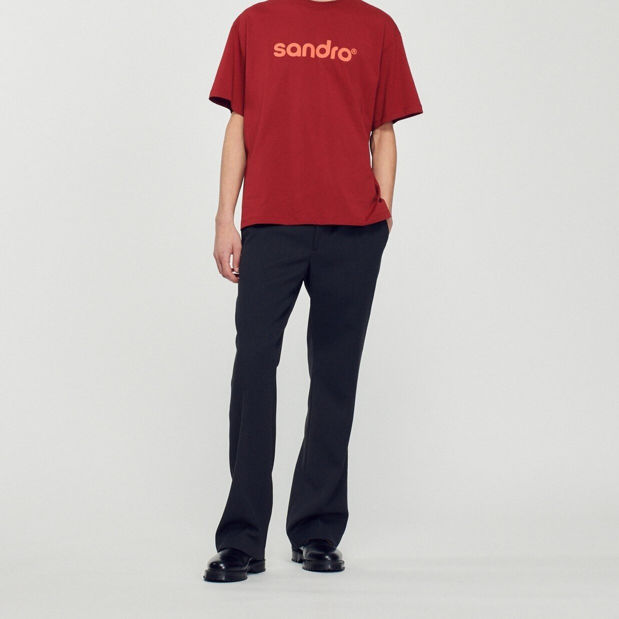 Oversized logo T-shirt Sandro second-hand photo 2