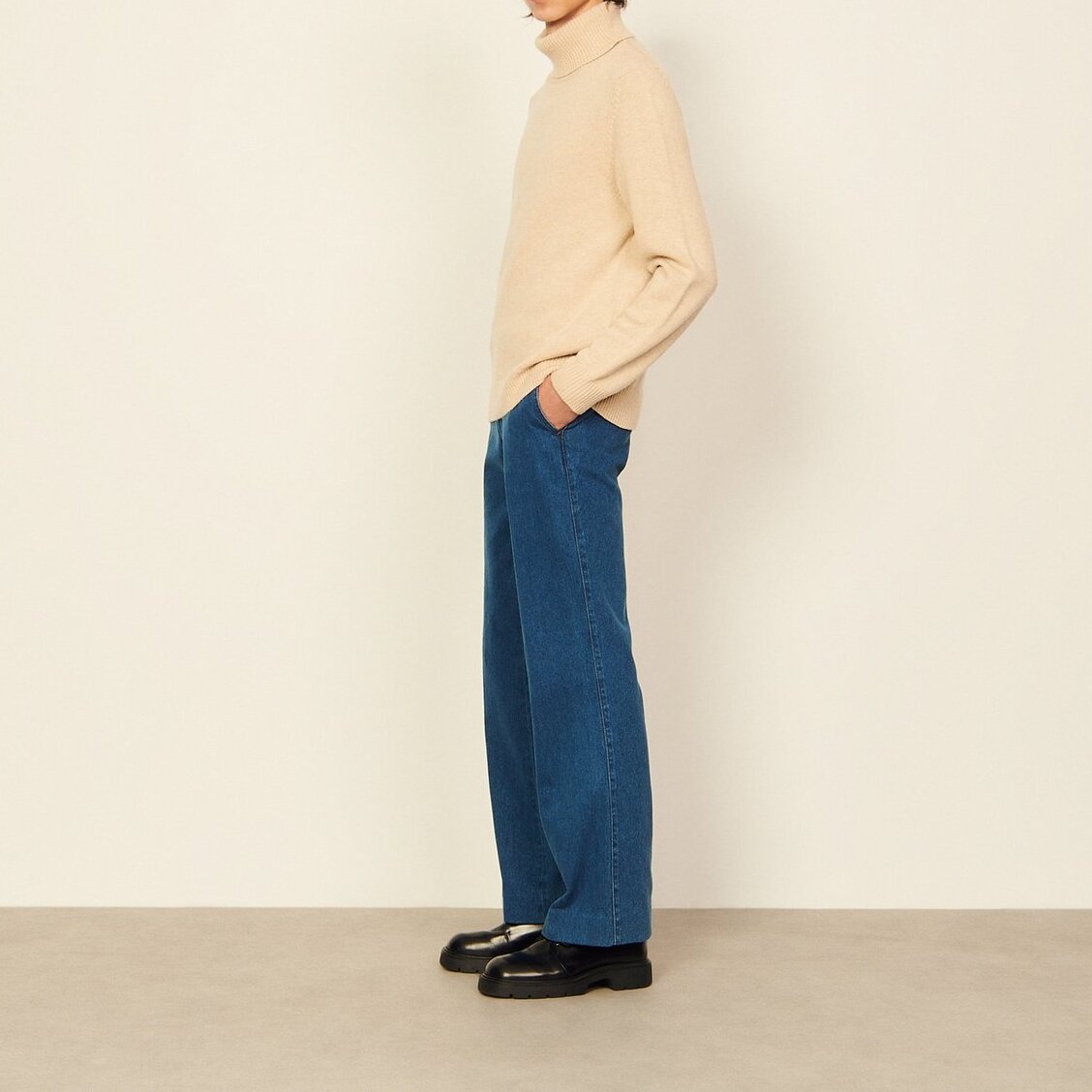 Rollkragenpullover aus Wolle & Kaschmir Sandro Second-Hand photo 3