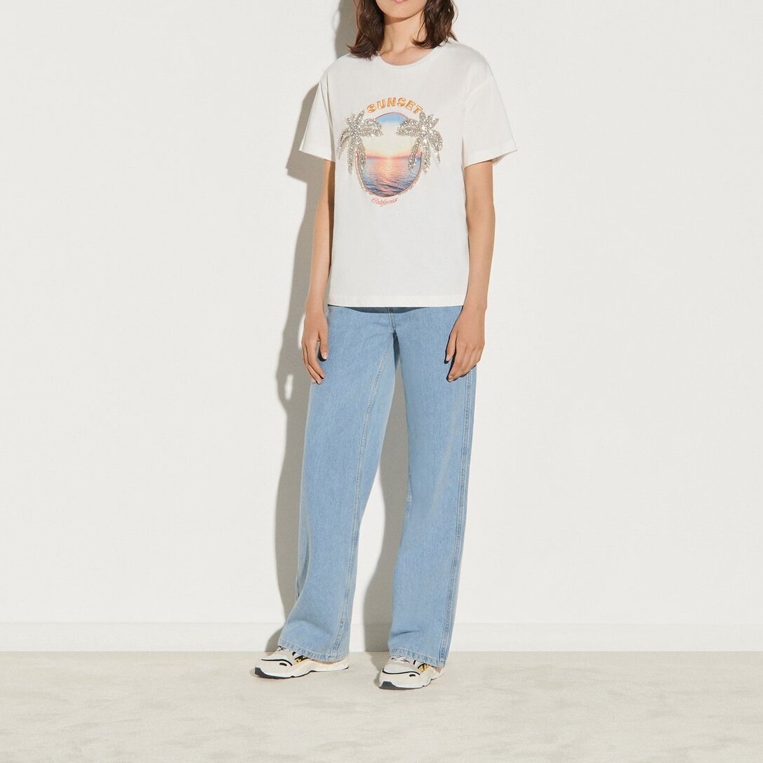 Printed T-shirt with rhinestones Sandro second-hand photo 5