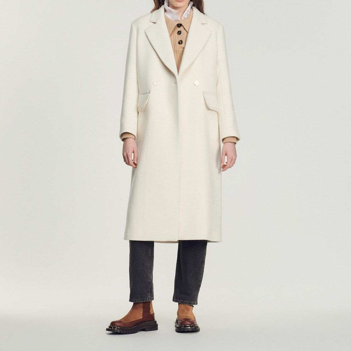 Manteau long à col large Sandro seconde main photo 3