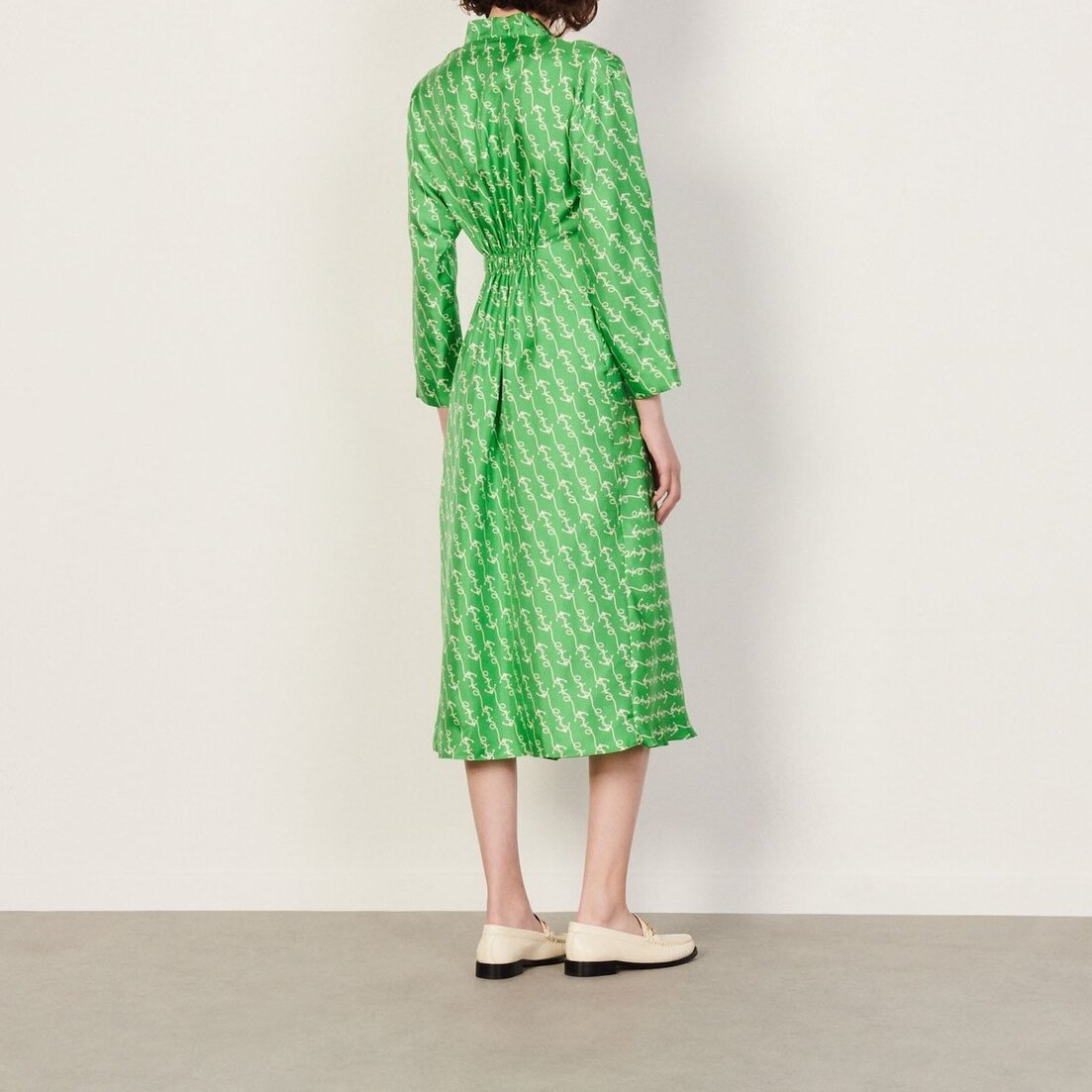 Long printed silk dress Sandro second-hand photo 3