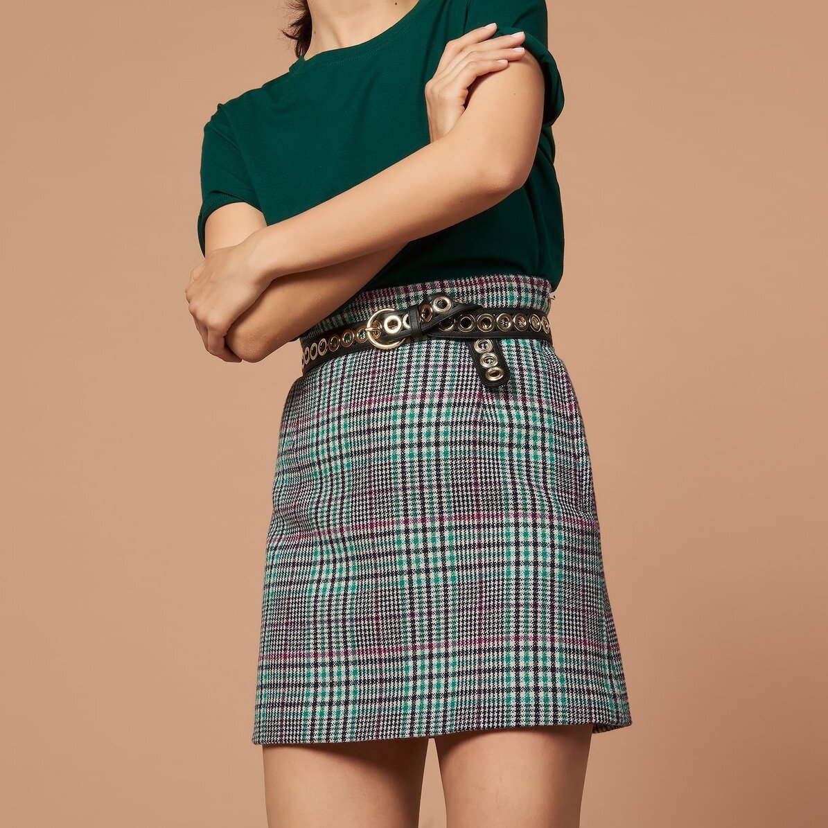 Short checked skirt Sandro second-hand photo 1
