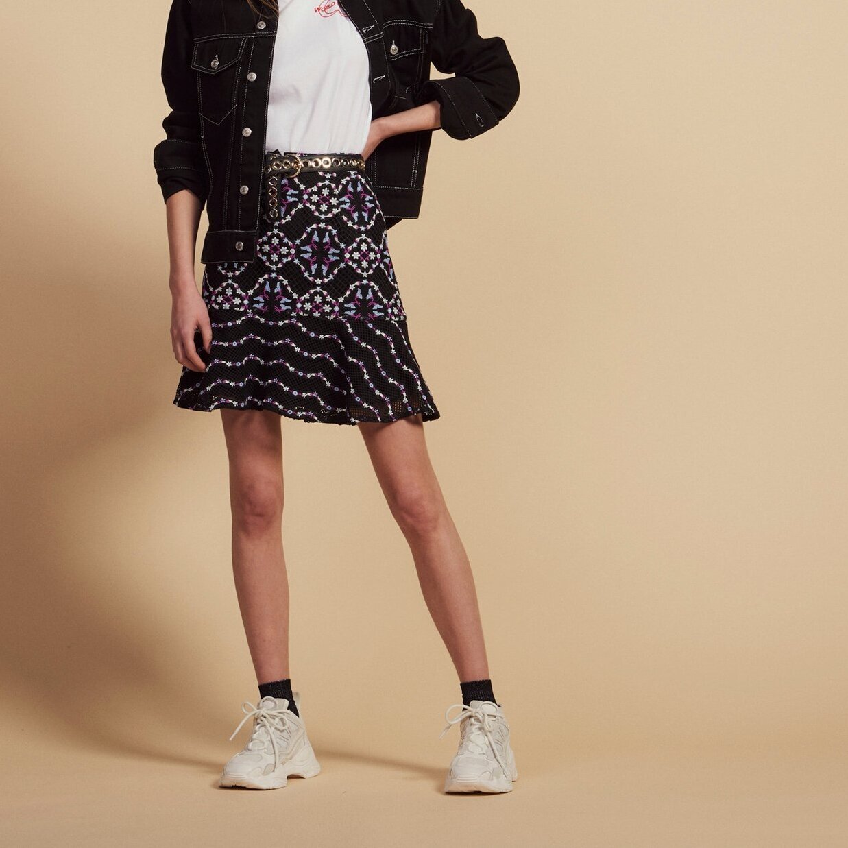 Short guipure Skirt Sandro tweedehands photo 1