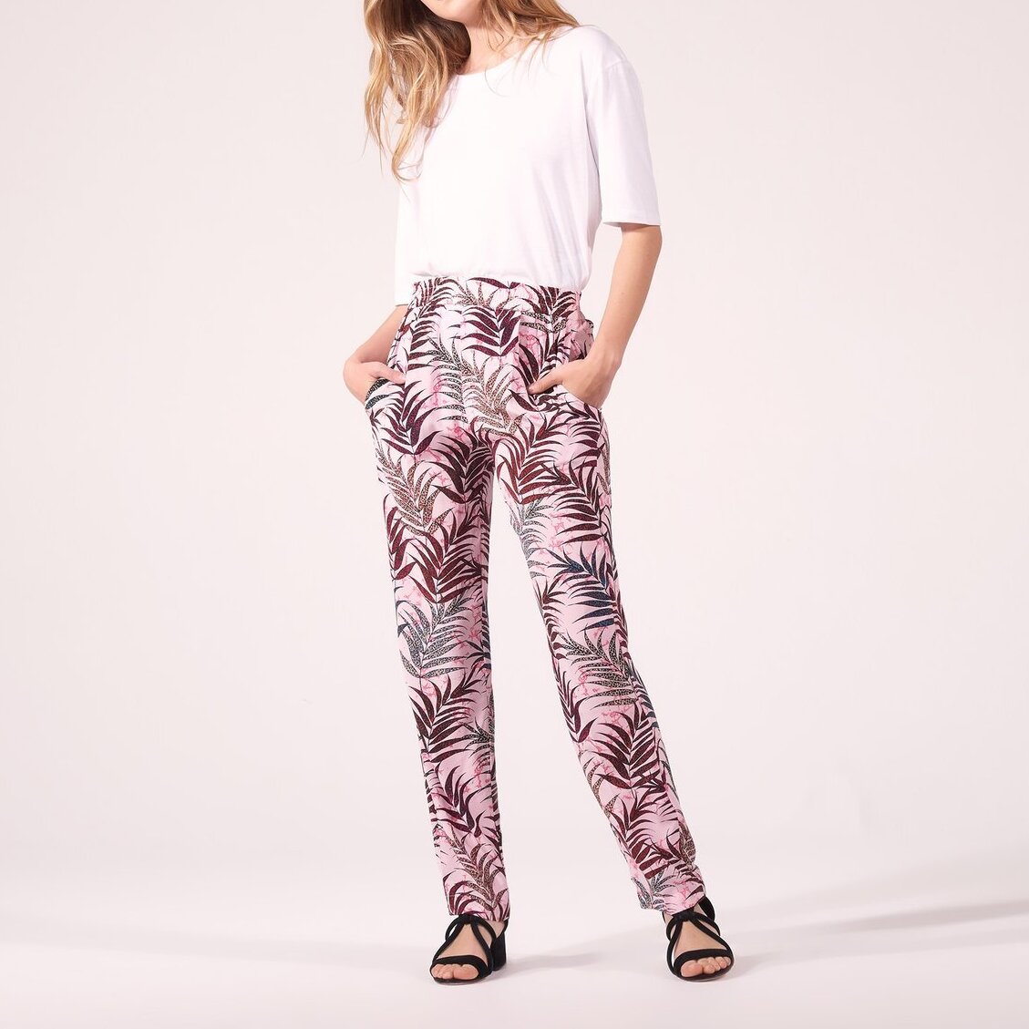 Hose aus Seide mit "Jungle"-Print Sandro Second-Hand photo 1