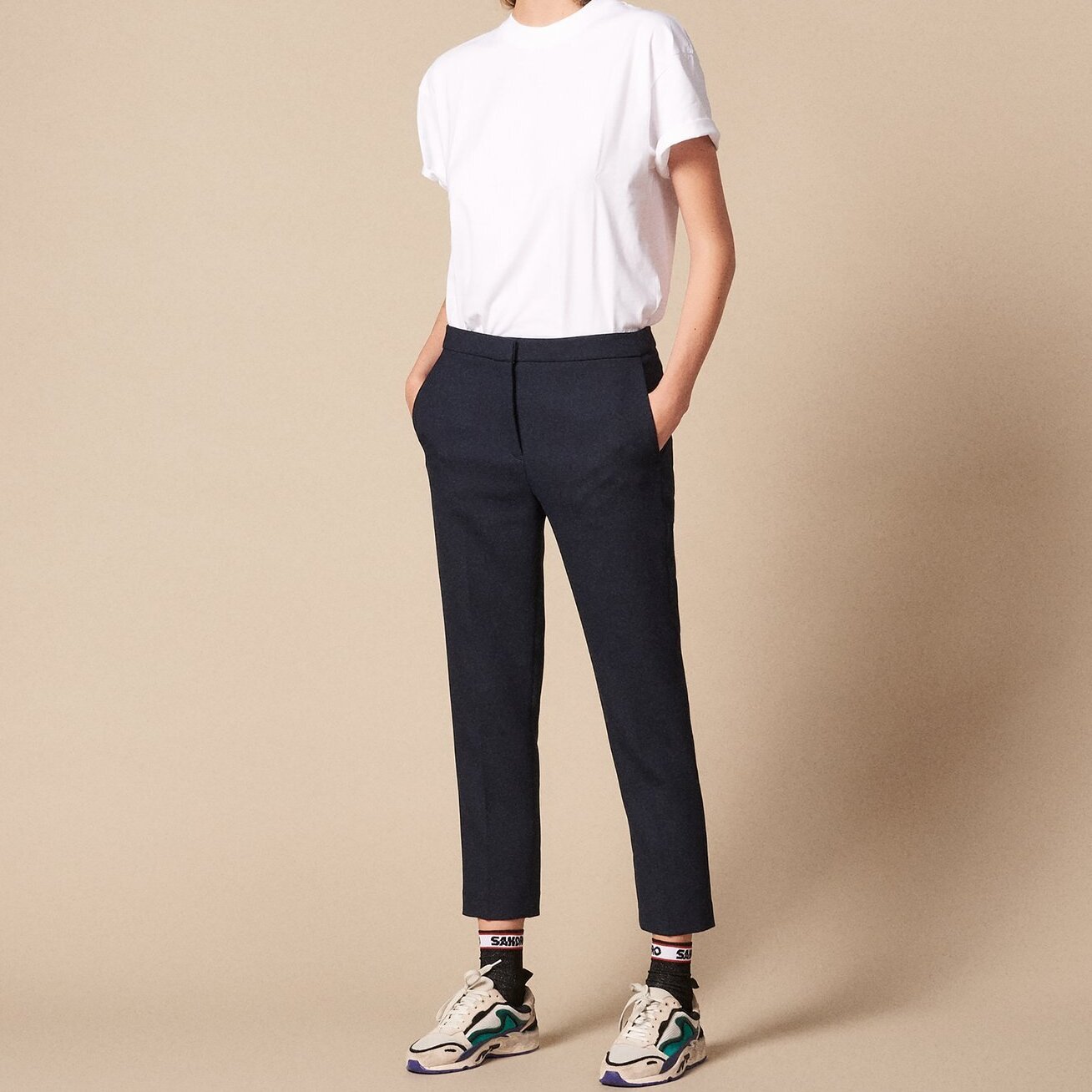 Bundfaltenhose unifarben Sandro Second-Hand photo 1