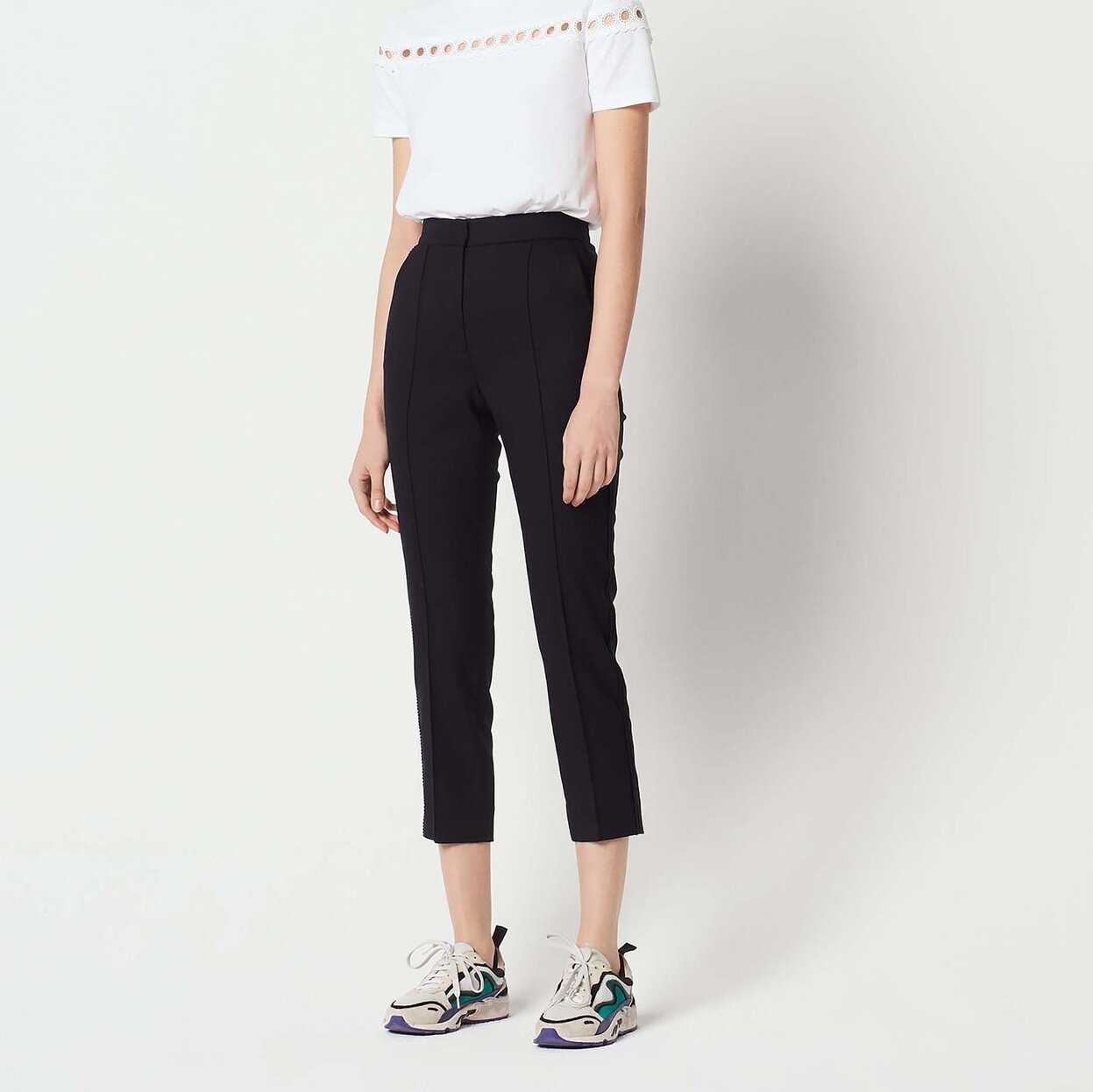 Pantalon droit 7/8ème avec galons Sandro seconde main photo 1