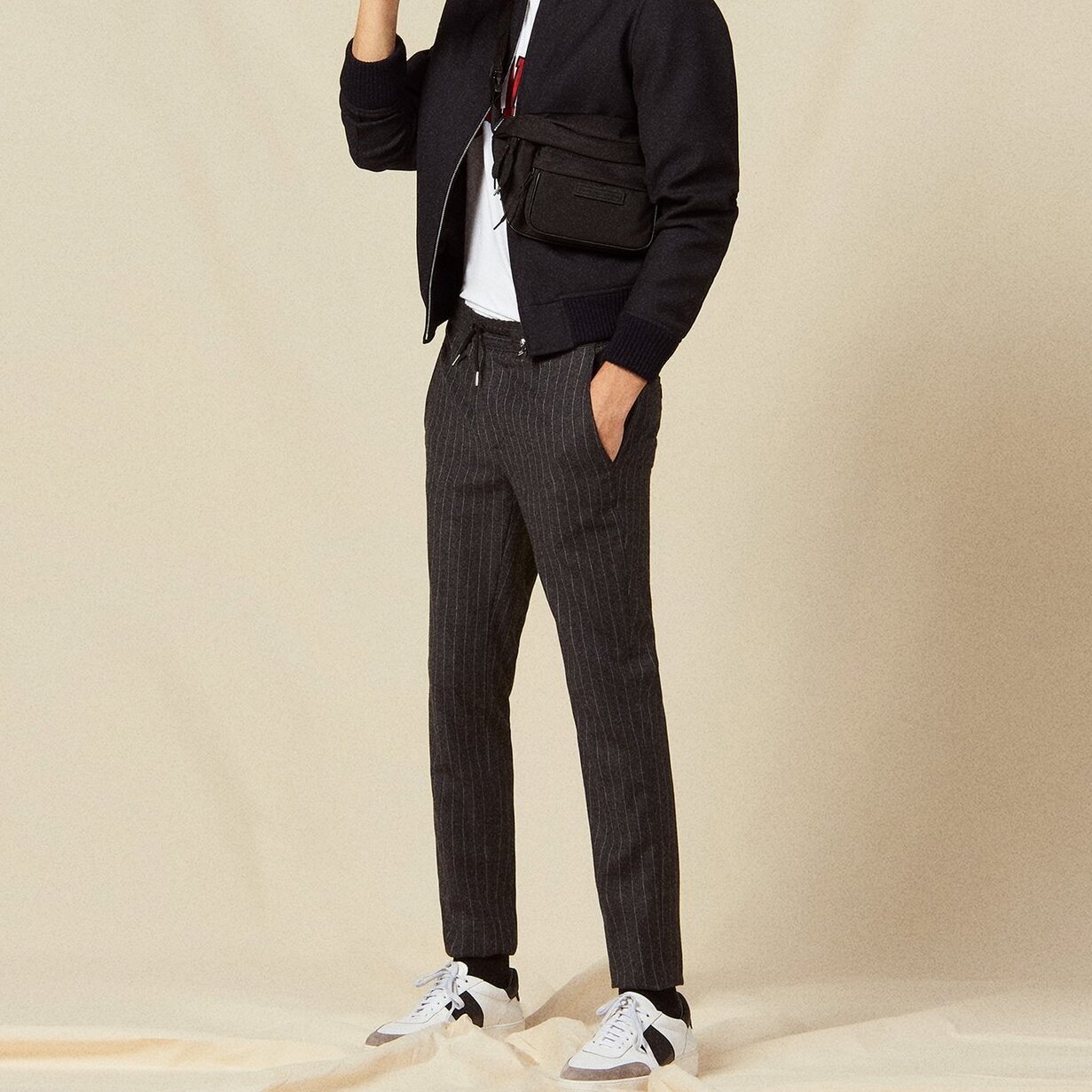 Straight-cut flannel Trousers Sandro second-hand photo 1