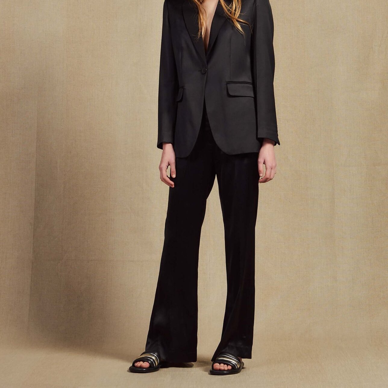 Trousers in satin fabric Sandro tweedehands photo 1