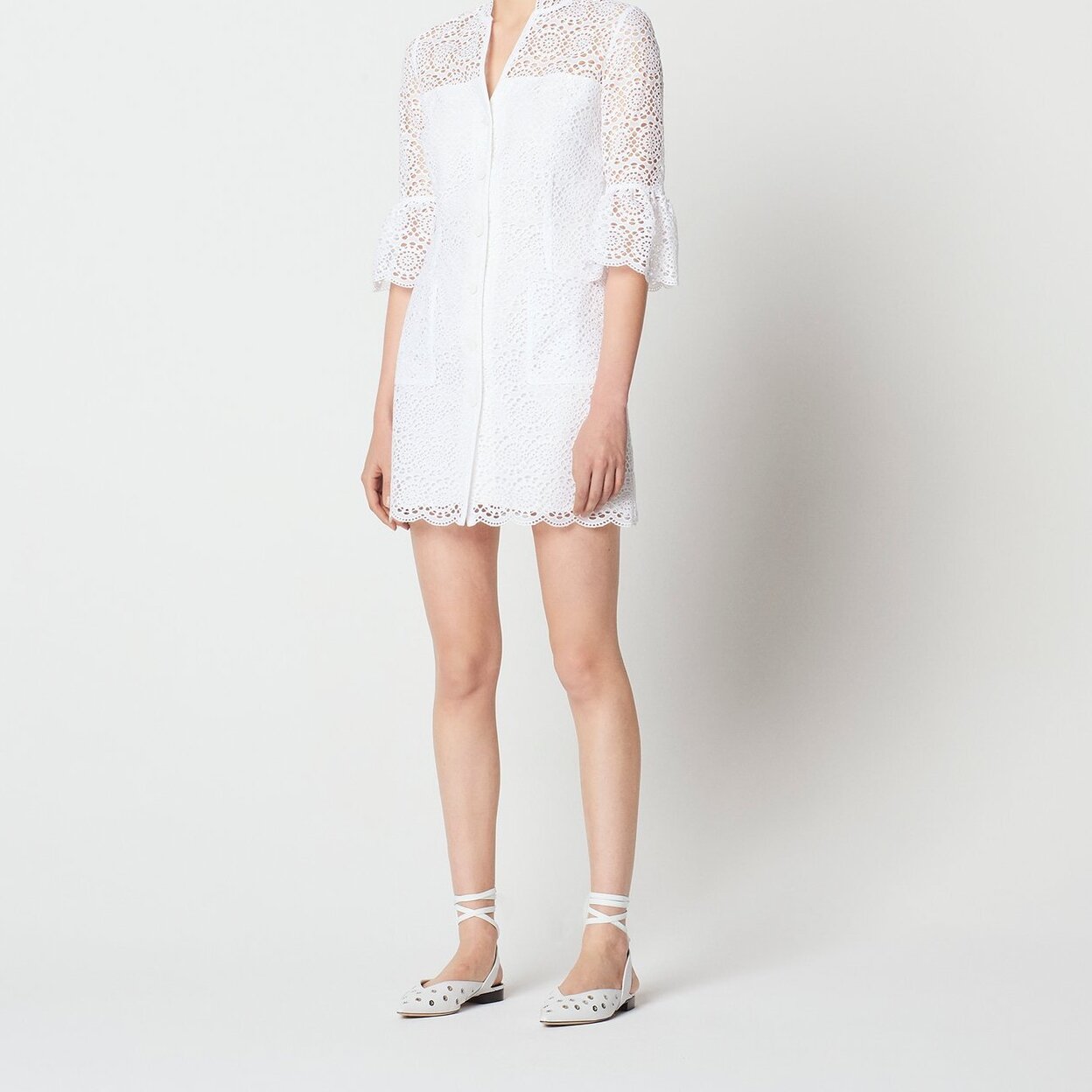 All-over lace shirt dress Sandro second-hand photo 1