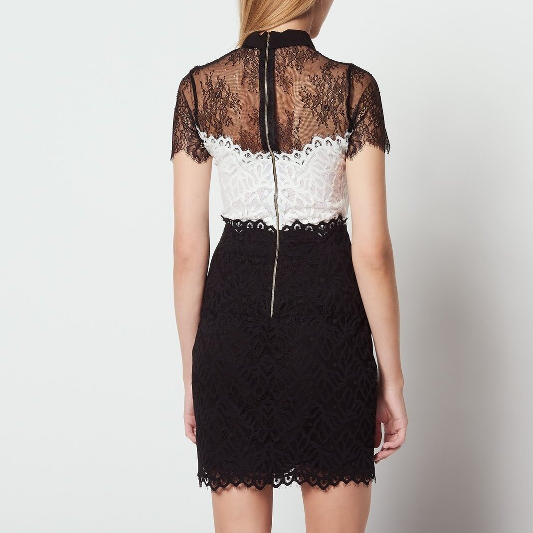Robe dentelle bicolore Sandro seconde main photo 3
