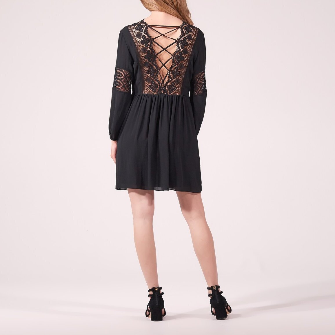 Lace-up dress with lace Sandro second-hand photo 1
