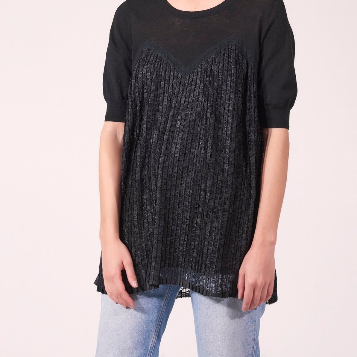 Lace Short-sleeved sweater Sandro tweedehands photo 1