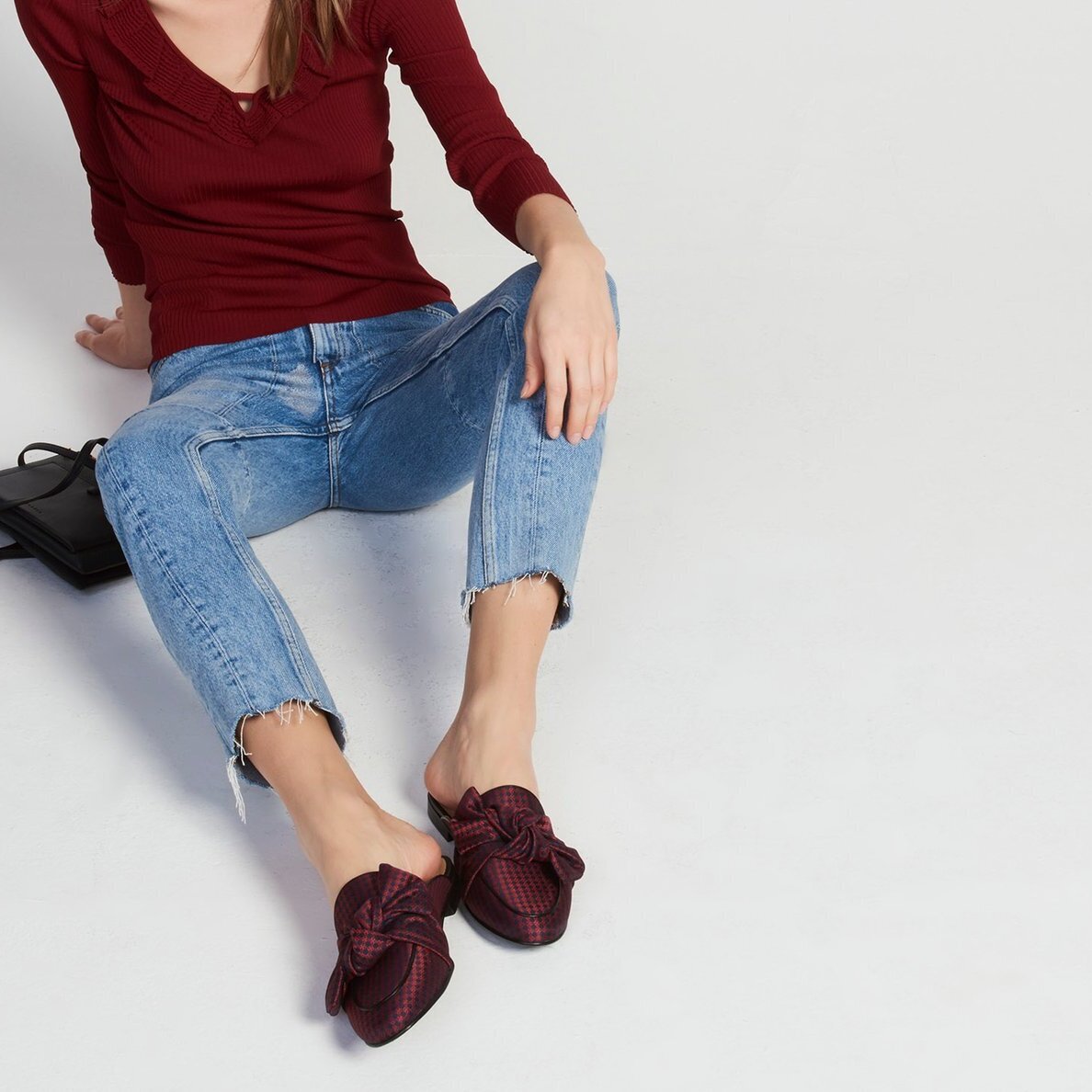 Fine-knit Sweater with ruffled collar Sandro second-hand photo 1