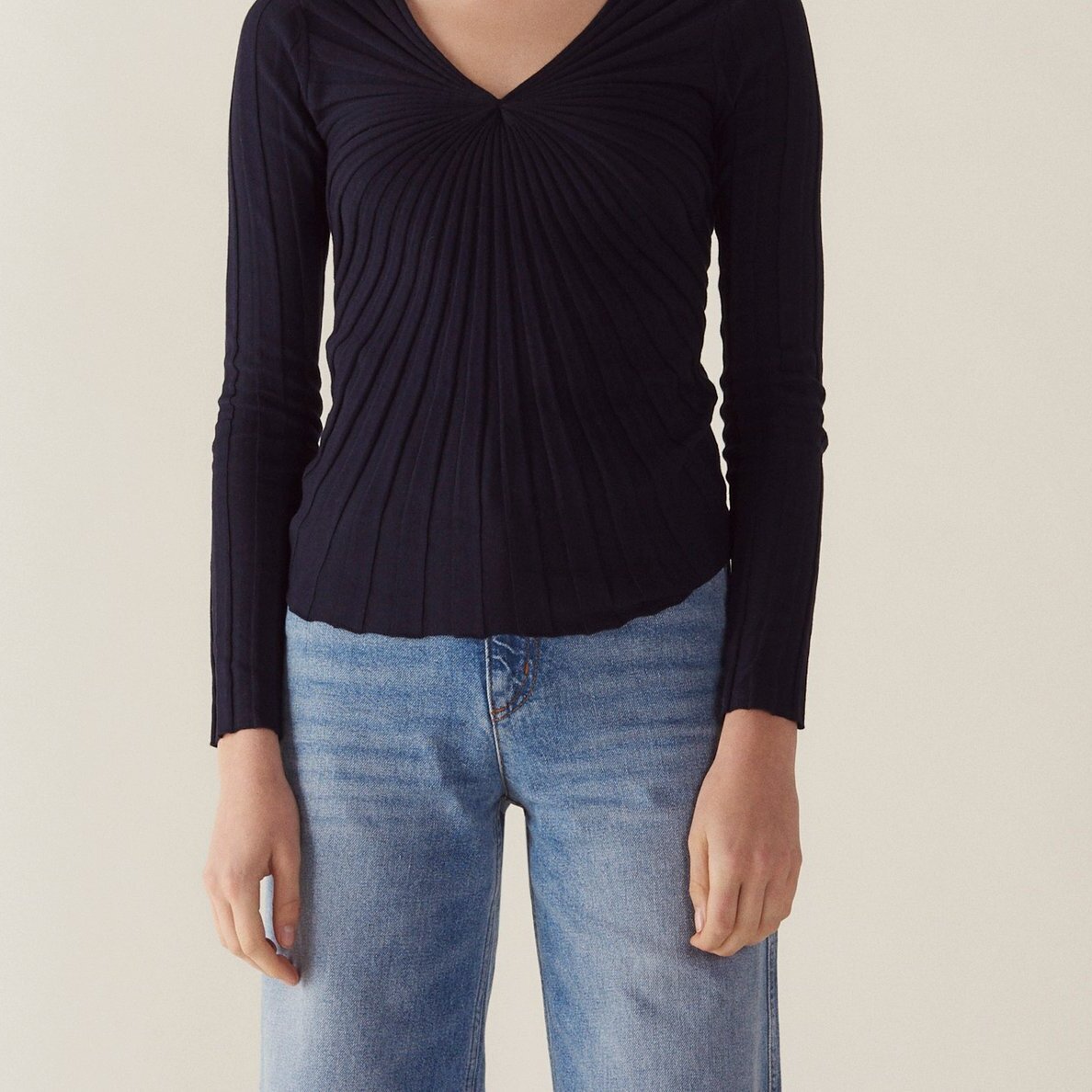 Long-sleeved cotton Sweater Sandro second-hand photo 1