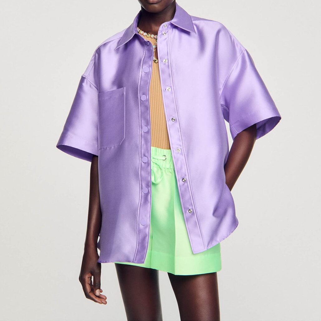 Oversized satin shirt Sandro second-hand photo 4