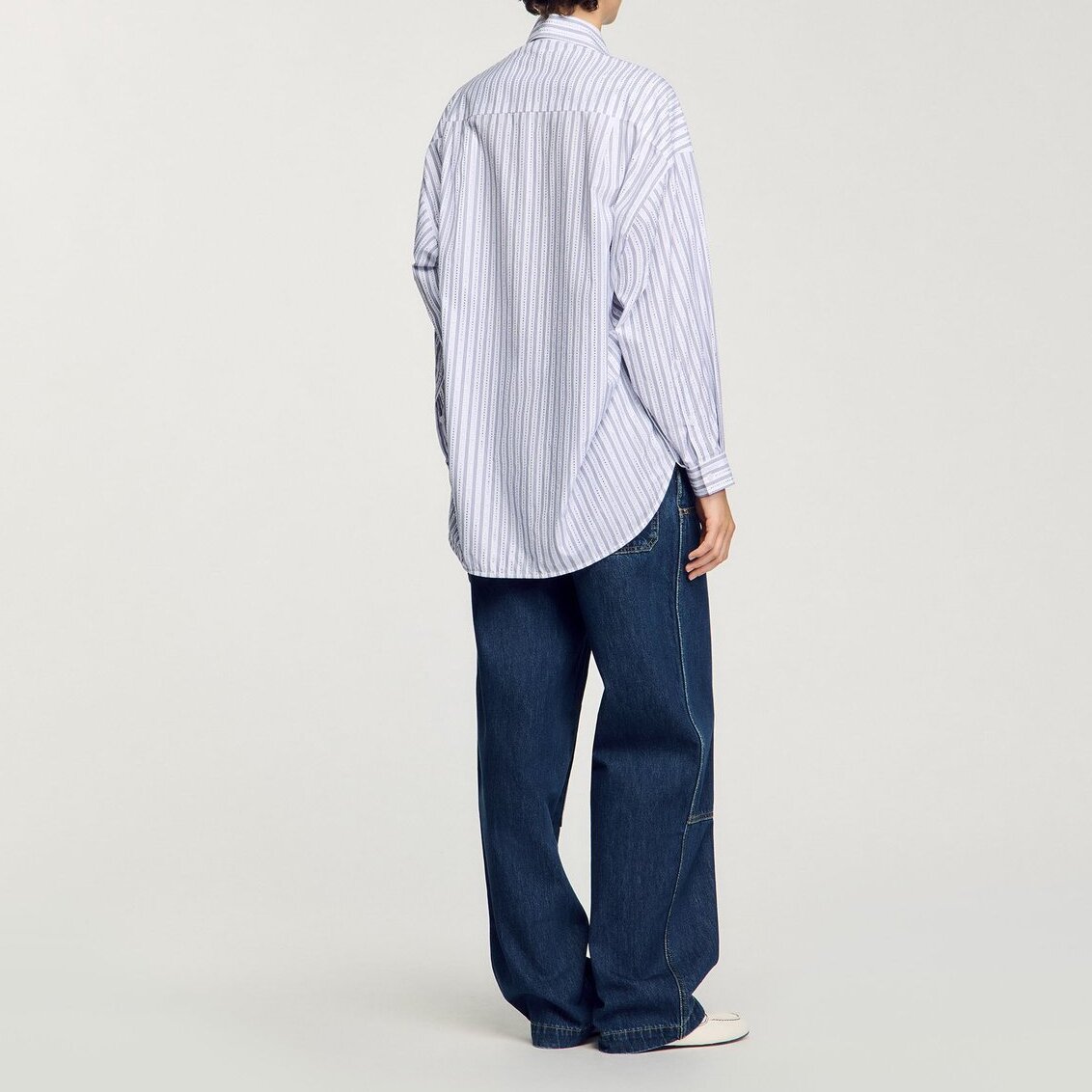 Overhemdblouse gestreept met stras Sandro tweedehands photo 4