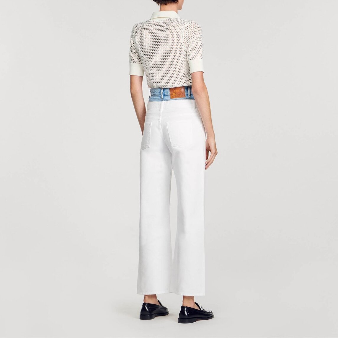 Jean double ceinture bicolore Sandro seconde main photo 4