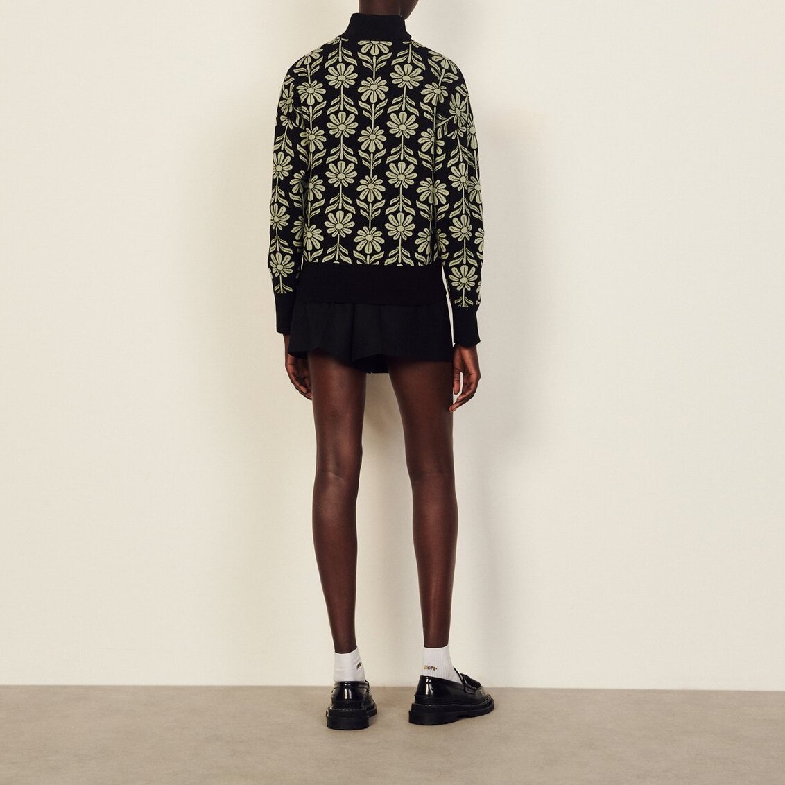 Jacquard-Pullover mit Stehkragen Sandro Second-Hand photo 4
