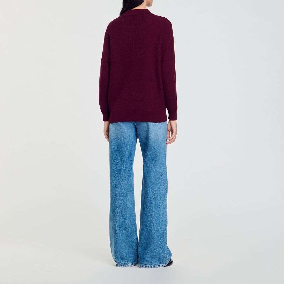 Pullover mit Zopfmuster und Polokragen Sandro Second-Hand photo 5