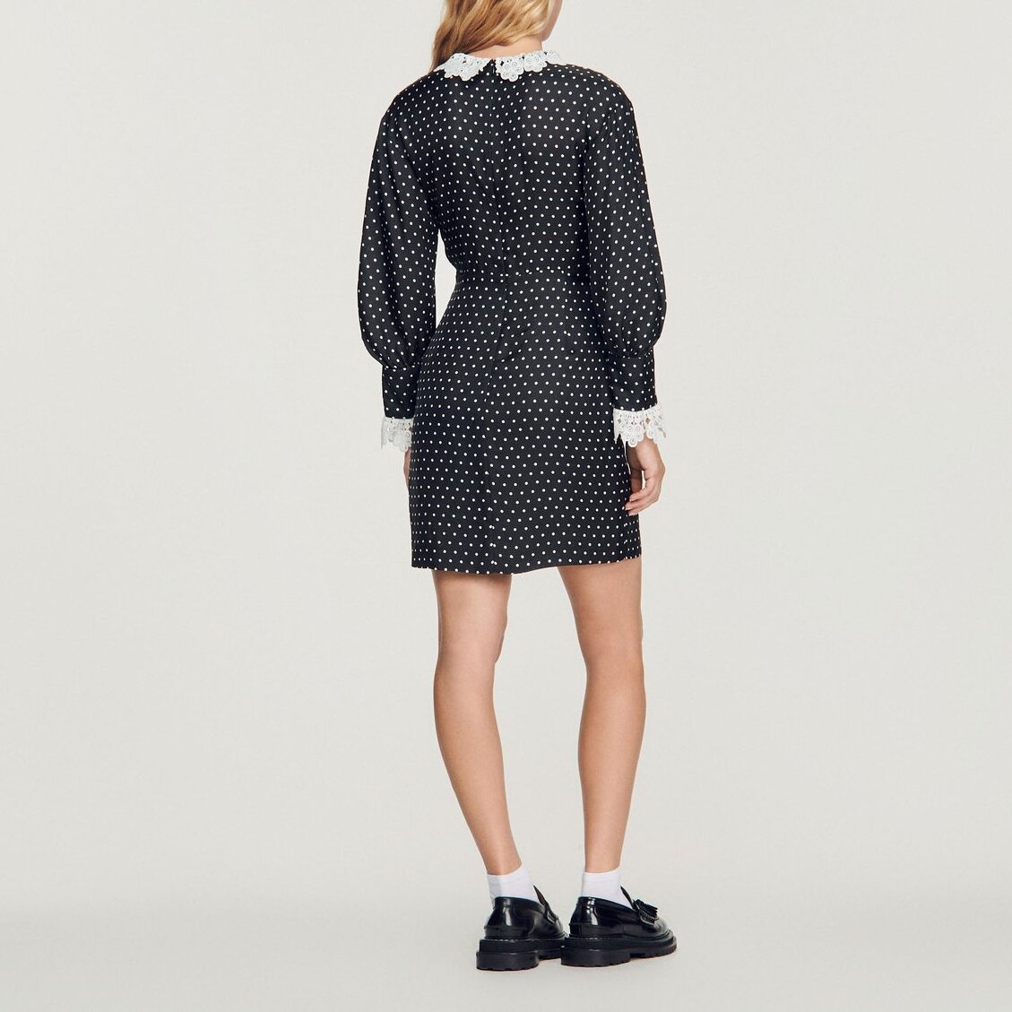 Short flowing polka-dot dress Sandro second-hand photo 5