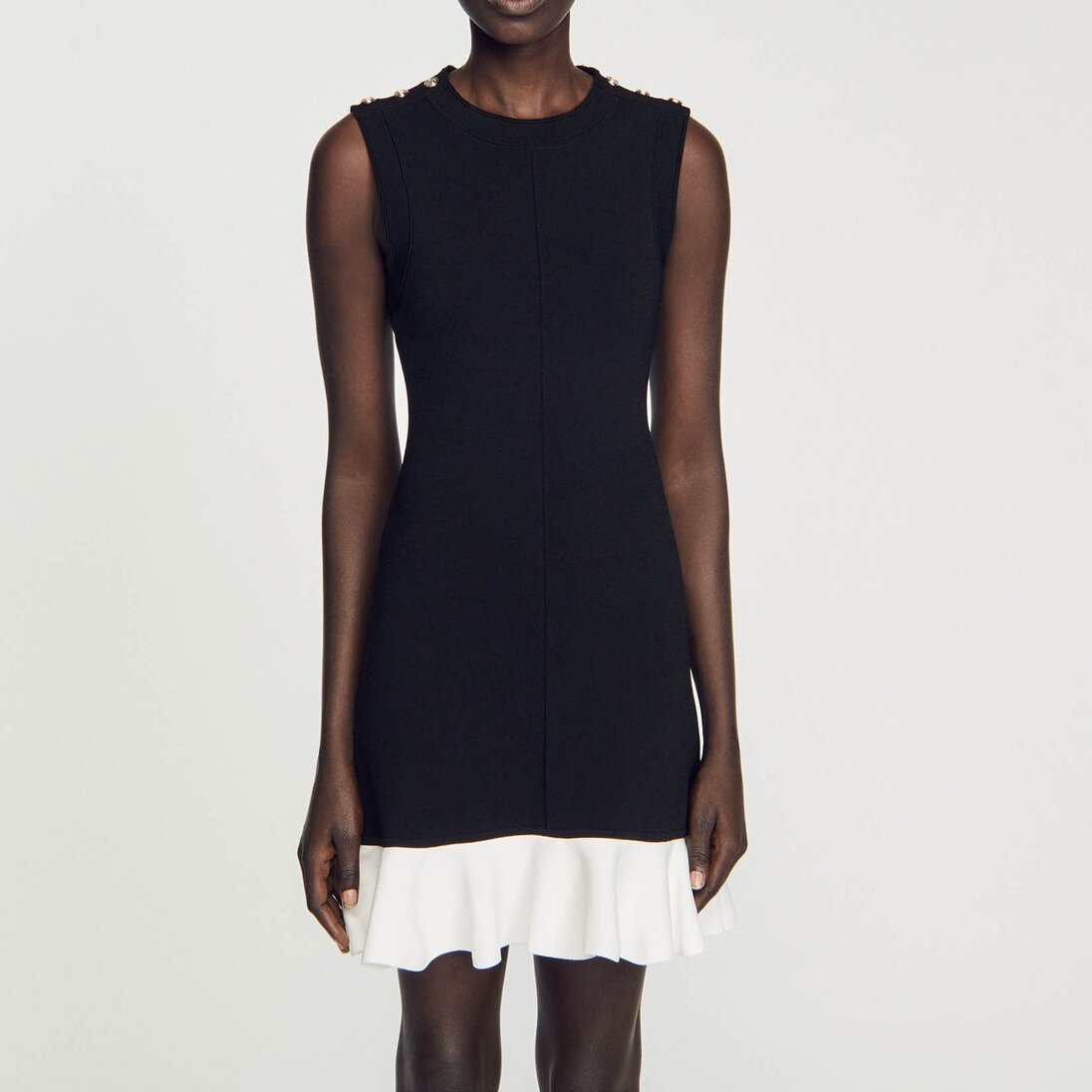 Robe courte bicolore Sandro seconde main photo 4