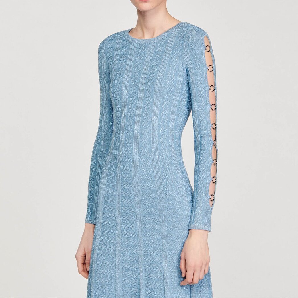 Robe midi en Maille à manches longues Sandro seconde main photo 4