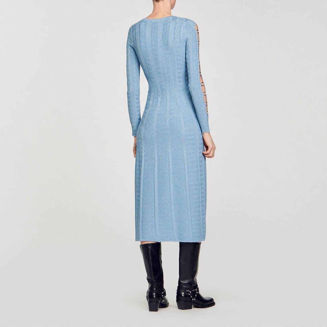Robe midi en Maille à manches longues Sandro seconde main photo 5