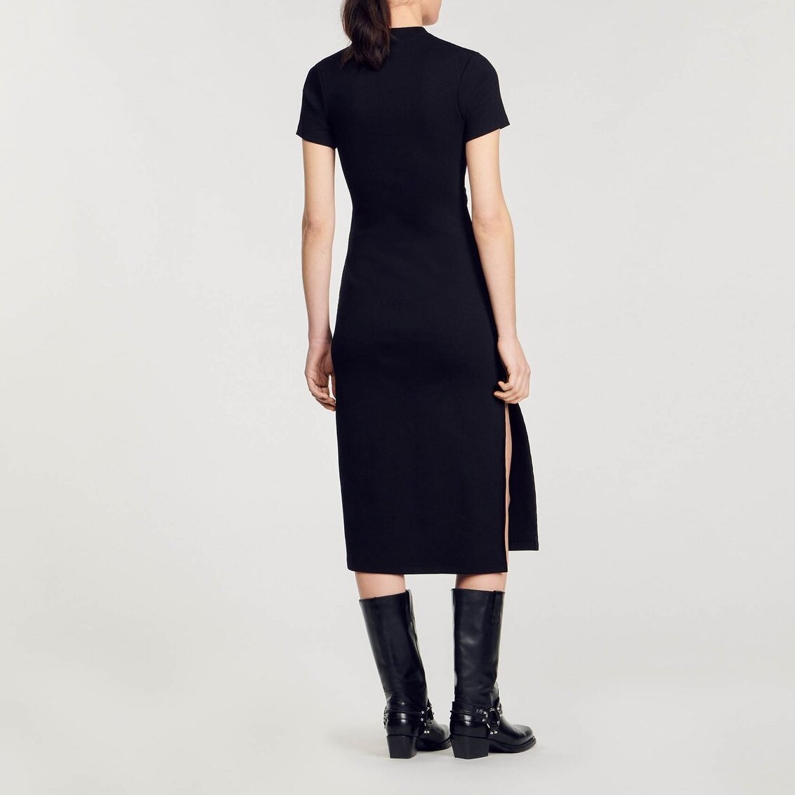 Robe midi à découpes strassées Sandro seconde main photo 5