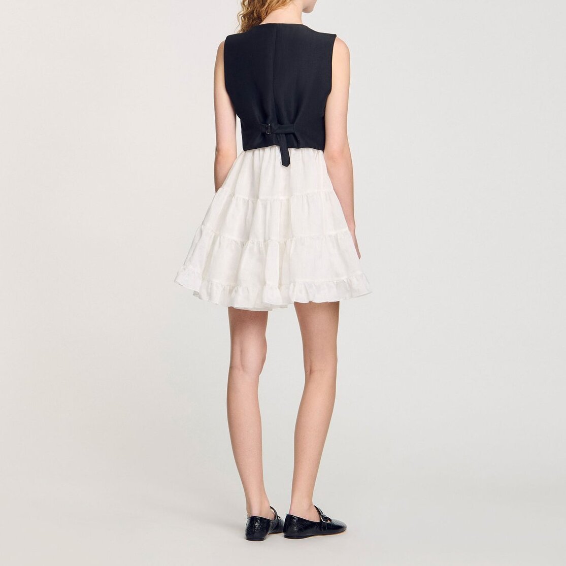 Robe courte bicolore Sandro seconde main photo 4