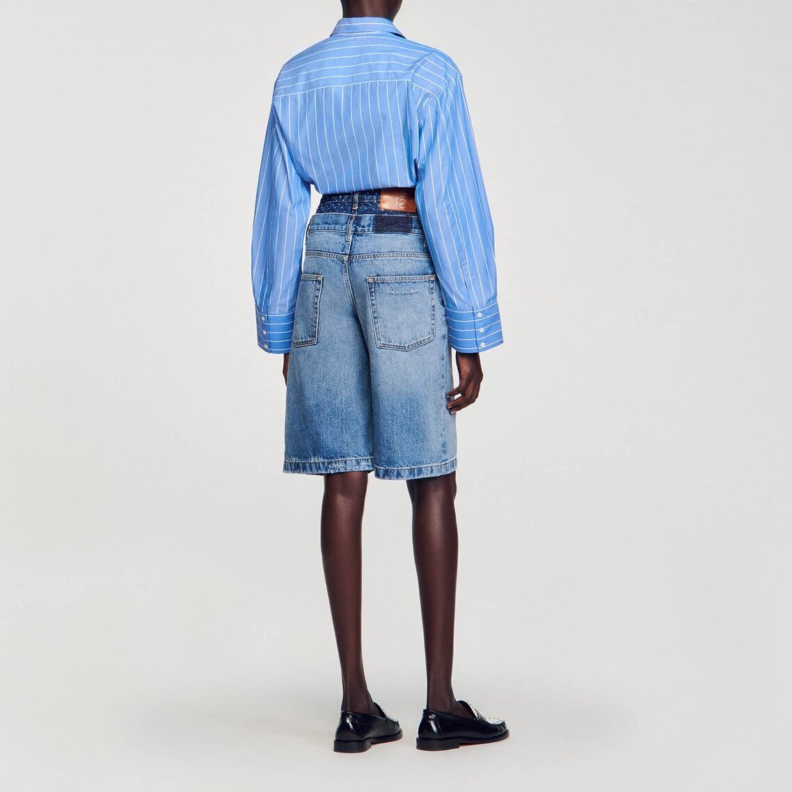 Bermudashorts aus Jeans mit Doppelgürtel Sandro Second-Hand photo 5