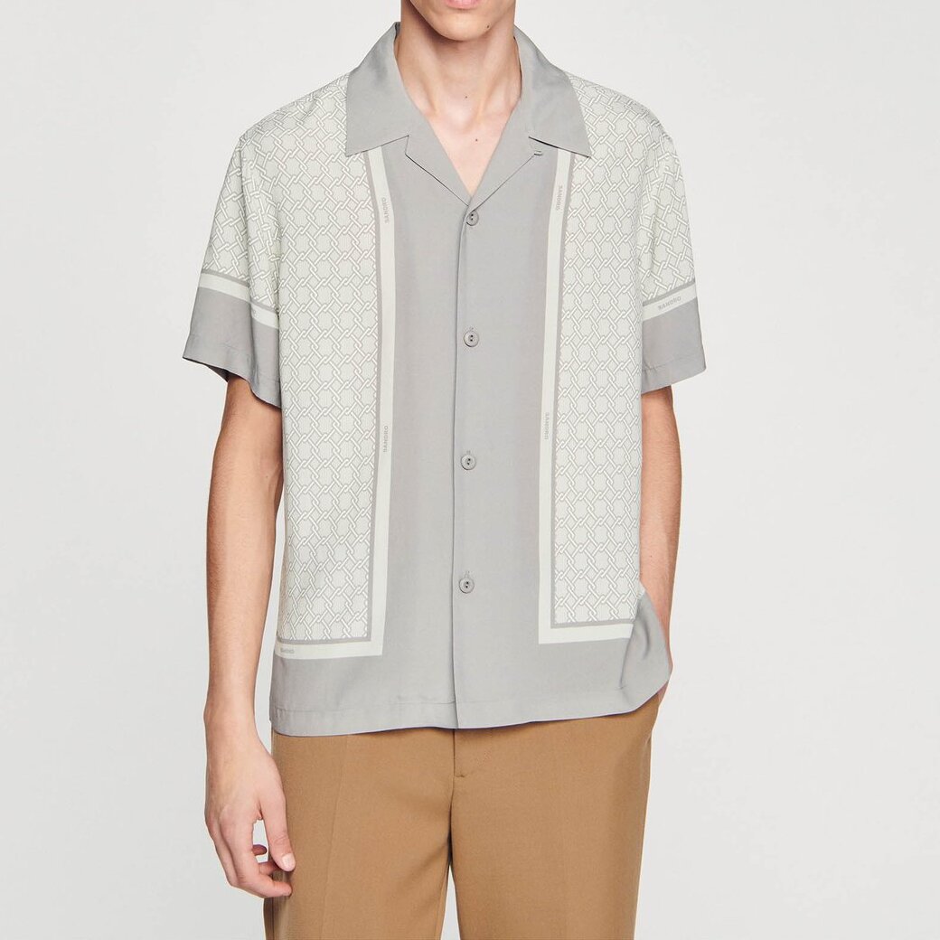 Chemise imprimée à manches courtes Sandro seconde main photo 4