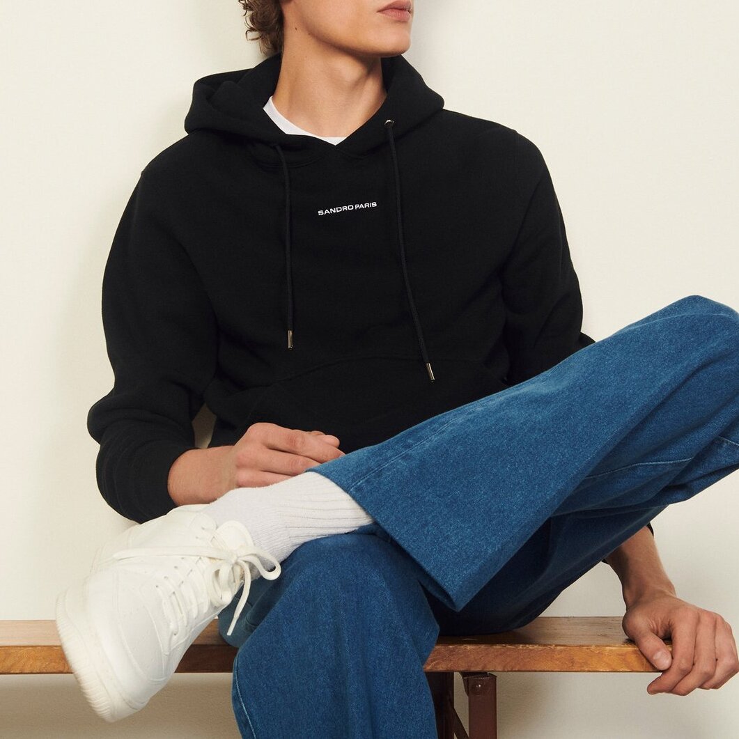 Sweat hoodie avec broderie logo Sandro seconde main photo 2