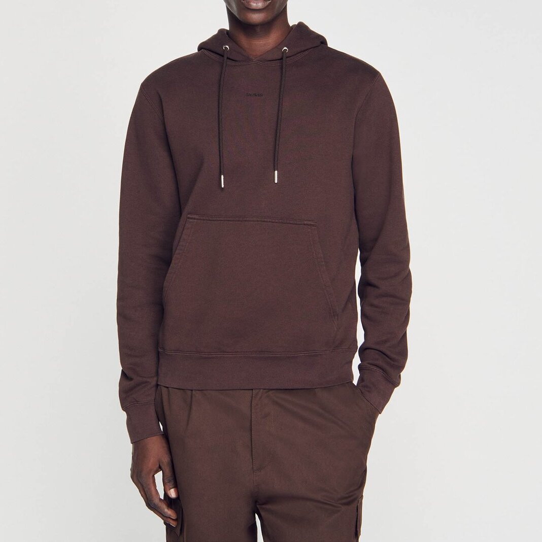 Sudadera hombre bordado algodón orgánico Sandro segunda mano photo 3